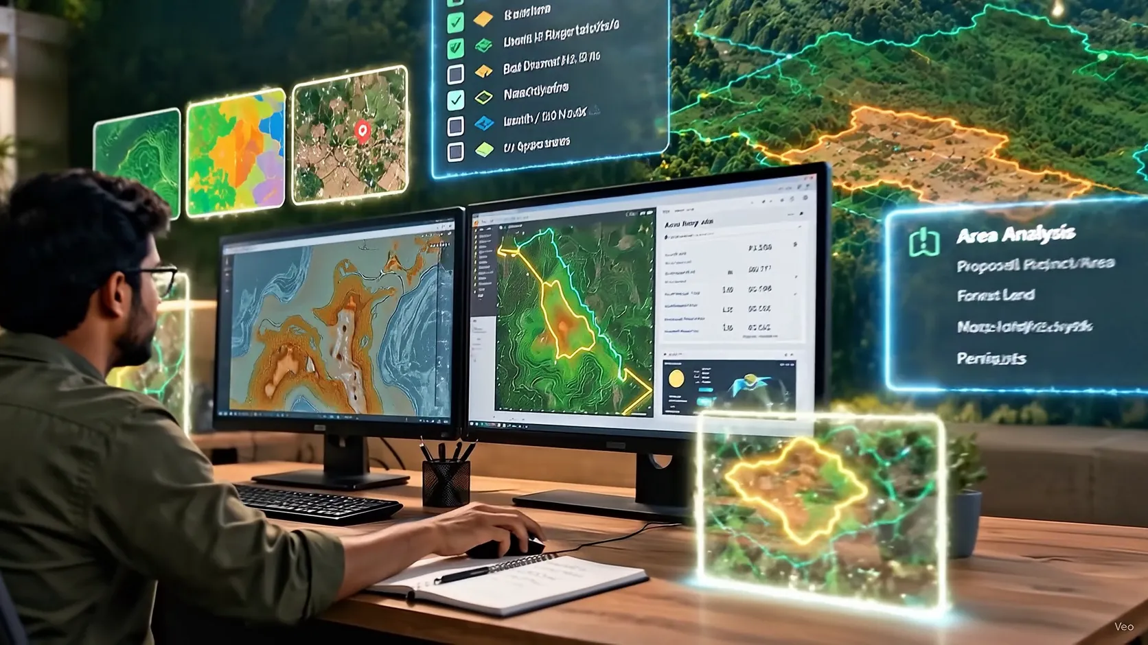 GIS workstation preparing map layers and documents for an online application